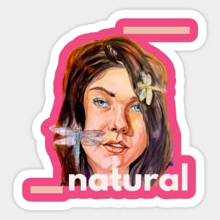 Natural Dragonfly Girl Sticker